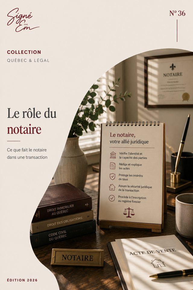 Couverture — Le rôle du notaire